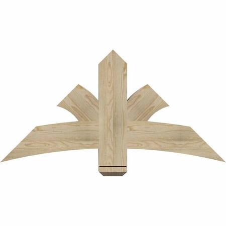 Ekena Millwork Davenport Rough Sawn Timber Gable Bracket, Douglas Fir, 48"W x 24"H x 4"D x 6"F, 12/12 Pitch GBW048X24X0406DAV00RDF